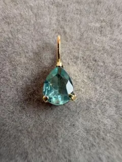 フランス製パリ宝石店のトルコ石と18金とメレダイヤの美しいペンダント　新品未使用 フランス製パリ宝石店のトルコ石と18金とメレダイヤの美しいペンダント