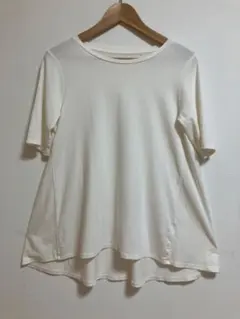 ユニクロ　エーラインチュニック　柔らか　Tシャツ　白　ホワイト　Mのサムネイル