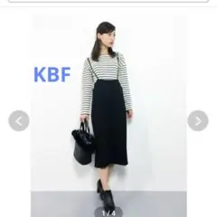 KBF バッククロスサロペットスカート　ブラックのサムネイル