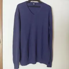 ユニクロ　コットンカシミヤVネックセーター　　Lサイズ