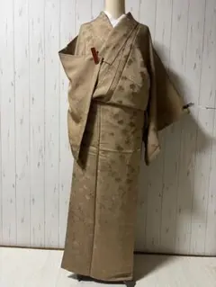 お値下げ‼️☆紬☆ぜんまい紬☆さが美☆裄67.5cm☆袷☆正絹☆矢羽