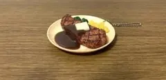 ステーキ　食品サンプル　キーホルダー