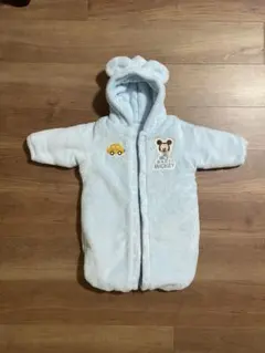 ミッキー 耳フード付きアウター 防寒おくるみ50-70cm