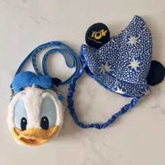 ディズニー 10周年 ミッキー ミニハット ファンタジア ドナルド ポーチ