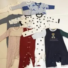 ベビー服 ロンパース カバーオール まとめ売り 9枚セット