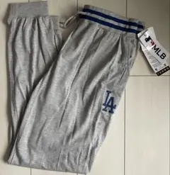 新品　 Lサイズ　MLB ドジャース　ロングパンツ　 グレー