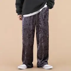 クラッシュベロアリラックスパンツ