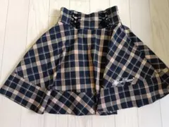 MezzoPiano チェック柄フレアスカート