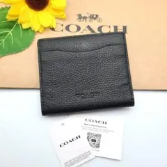 COACH 折り財布 新品 ブラック 新作 お札入れ 小銭入れ ミニ財布