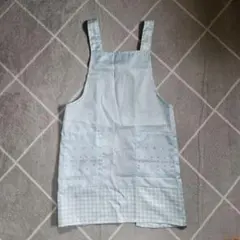 エプロン　女の子　150　水色　子供用　キッズ