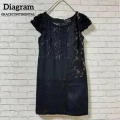 Diagram ダイアグラム 膝丈 ワンピース 総レース 結婚式 パーティ