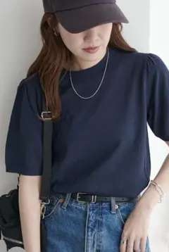 Discoat ミニブークレ肩ギャザー半袖プルオーバーのサムネイル