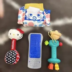 ハローキティおしゃぶりおもちゃとキャラクターおもちゃセット
