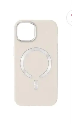【新品未使用】iPhone15用スマホケース（アイボリー）マグネット対応