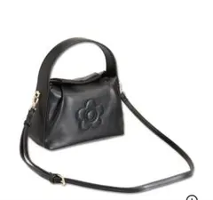 MARY QUANT トップフラップ 2WAYショルダー（ブラック）