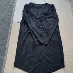 ZARA WOMAN ブラック フリンジチュニック Sサイズ