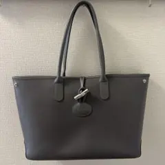 LONGCHAMP トートバッグ グレー スターチャーム付 - メルカリ