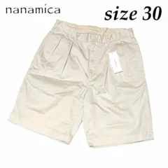 新品　サイズ30（Mサイズ位）ナナミカ　日本製　チノ ショートパンツ　ベージュ
