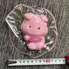 PIG スクイーズ キーホルダー ピンク