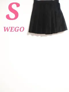WEGO プリーツミニスカート ブラック Sサイズ　ウエストゴム　フリルデザインのサムネイル