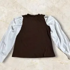 INGNI イングブラウン/ホワイト 長袖トップス　Mサイズ