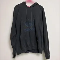 adidas アディダス パーカー ブラック L 古着