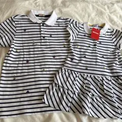 ミキハウス　100 150 ポロワンピ　ポロシャツ　兄妹お揃い　男の子　女の子