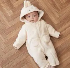 プティマイン　ミッフィー　もこもこカバーオール　80