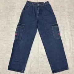 Y2K SHEIN WAKE JEANS インディゴ ワイドデニム カーゴパンツのサムネイル