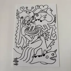 オリジナルぬりえはがき〜動物とキャラクターの線画ポストカード