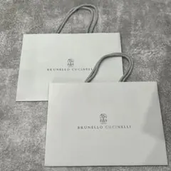 美品 BRUNELLO CUCINELLI ショップ袋 小サイズ 2枚セットのサムネイル