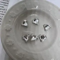 ネイルパーツ ハートクリスタルストーン10個 デコパーツNO.48 アクセントに