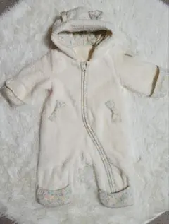 フード付きフリースアウター クリーム色