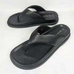 【美品】MOHI モヒ レザー トングサンダル 厚底 ブラック 黒 36のサムネイル