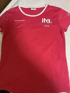 （美品）FILA フィラ　テニスTシャツ ポケット付き　M ピンク　スポーツ