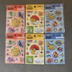 韓国限定 ダイソー ポケモンシール6枚セットカプセル ウォーター