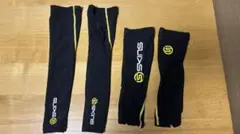 Skins アームウォーマー &コンプレッションタイツ黒・黄色 Mサイズ