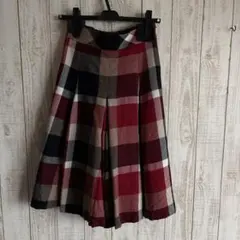 BLUE LABEL CRESTBRIDGE ワイド ガウチョ 赤 チェック S - メルカリ
