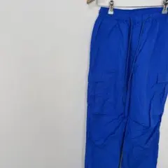 カーゴパンツ ウエストゴム ドローストリング ナイロン100% ブルー 無地 M