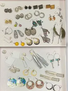 ファッションピアス 31点セットand羽ネックレス