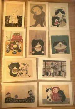 有田ひろみ　猫　ねこ　ネコ　ポストカード　１０枚セット