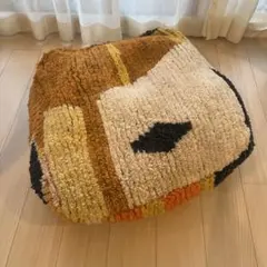 トルコ　プフ　モロッコ　ヴィンテージクッション　スザニ モロッコのヴィンテージプフ7 フロアクッション ベージュ ピンク