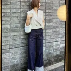 シーニュ cygne ジレ Julie ベージュ 美品 - メルカリ