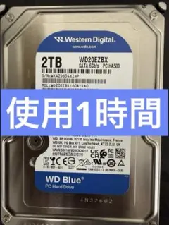 【使用1時間】HDD 2TB 3.5インチ×1個