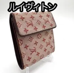 【希少】ルイヴィトン ニつ折り財布　モノグラム・ミニ クレディ モネのサムネイル