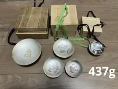 純銀　銀杯　5個セット　約437g　銀盃 記念杯 記念品 酒器 刻印ありのサムネイル
