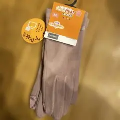 FIBER HEAT あったか手袋 M ピンク　あったかモイスト　スマホ対応