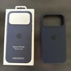純正　iPhone 17 Pro Max シリコンケース ダークブルー