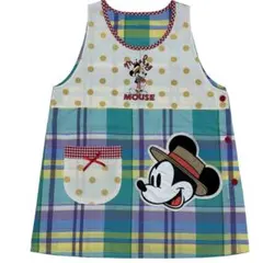 美品 ディズニー ミッキーマウス エプロン キャラクターエプロン 保育士エプロン