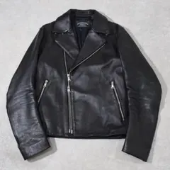 ユナイテッドアローズ 牛革 レザーライダースジャケット ダブルライダース Mのサムネイル
